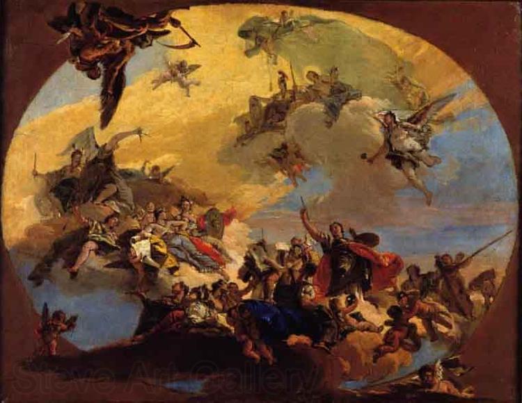 Giovanni Battista Tiepolo Triunfo das Artes France oil painting art